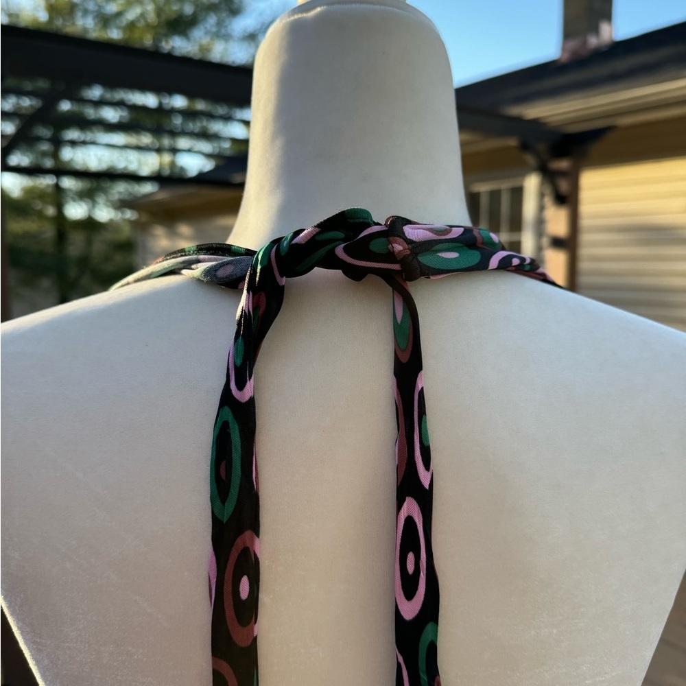 Missoni Halter Tie Neck spring/Summer Dress Sz6 Geometric Colorful Design - Picture 6 of 13